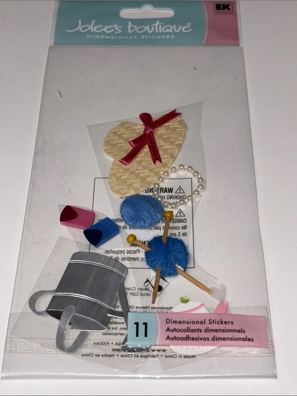 JOLEE’S Boutique Flower Embellishment Knitting Straw hat Grandma Embellishment